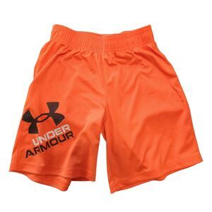 Under Armoud Logo Boys Shorts Orange Size 6 Athletic